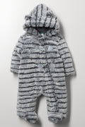 Padded Fur Babygrow Dark Grey