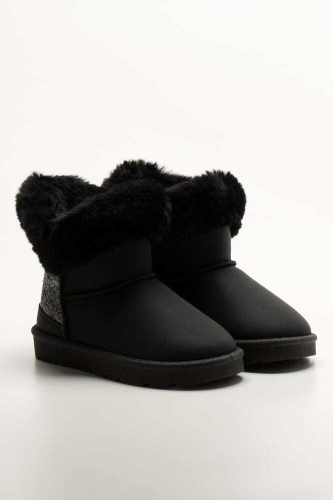 Glitter Comfy Boots Black