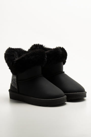 Glitter Comfy Boots Black