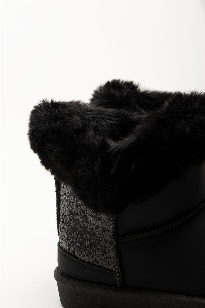 Glitter Comfy Boots Black (3)