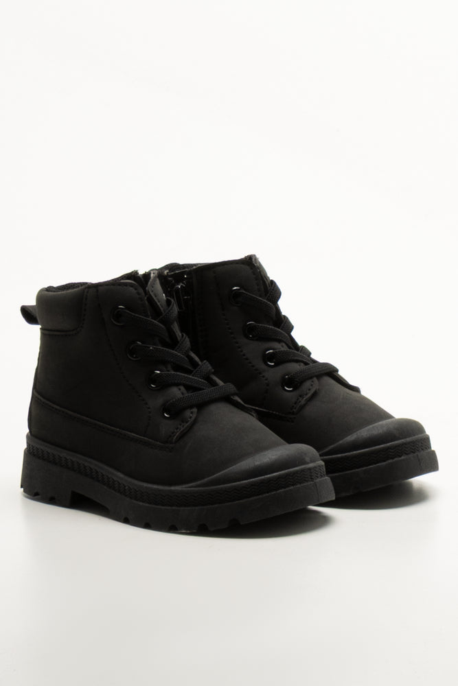 Combat Lace Up Boot Black