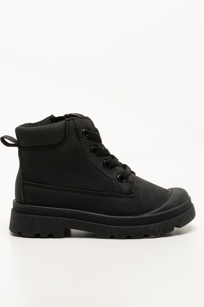 Combat Lace Up Boot Black (1)