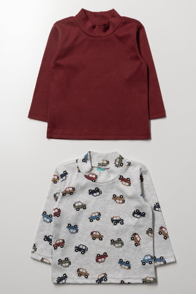 2 Pack Car Print Tops