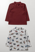 2 Pack Car Print Tops