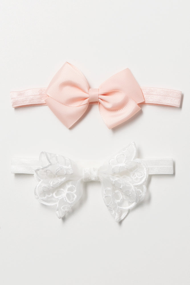 Pack Headbands Pink & White
