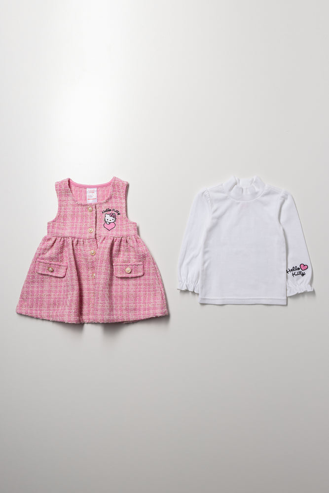 Hello Kitty Pinafore Set Pink (2)