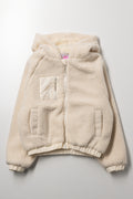 Zip Through Tracktop Cream