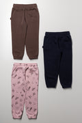 3 Pack Meowdy Trackpants Brown, Pink And Navy (2)