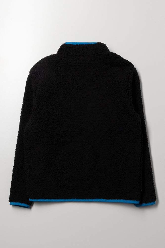 Fur Long Sleeve Jacket Black (2)