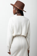 Long Sleeve Crew Neck Top White (2)