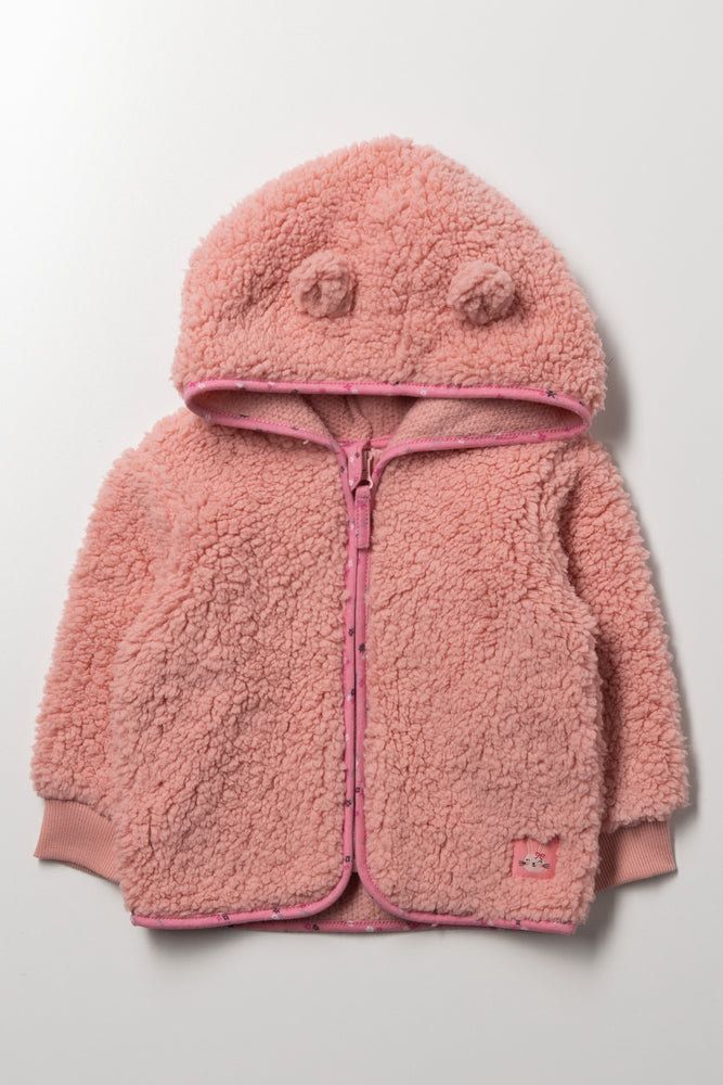 Zip Through Hooded Tracktop Pink