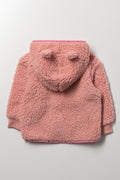 Zip Through Hooded Tracktop Pink (2)