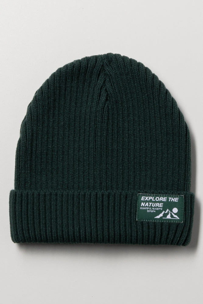 Rib Beanie Green