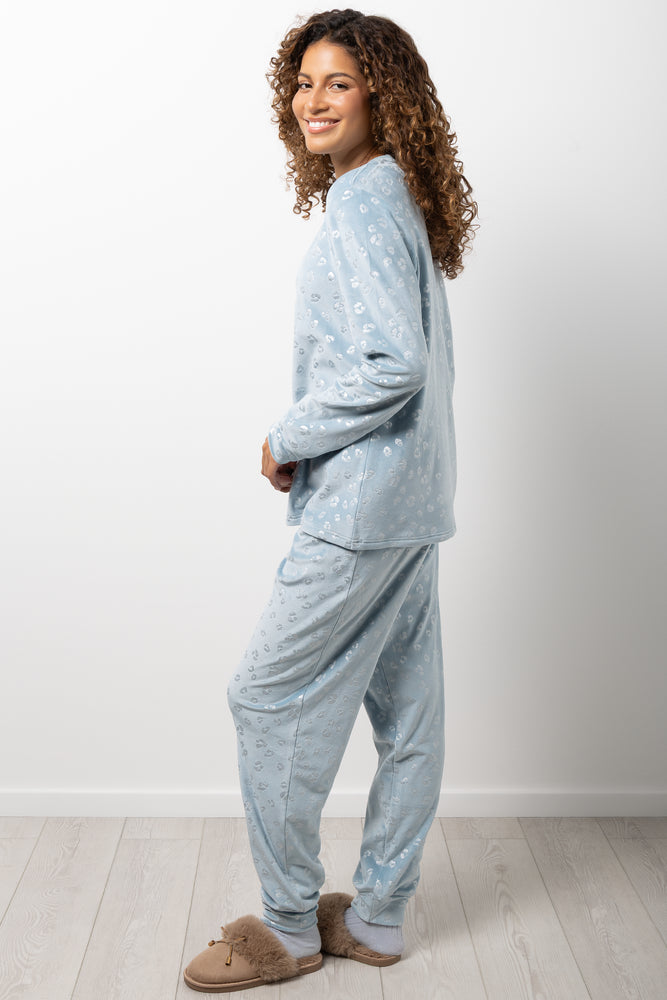 Animal Foil Pyjamas Light Blue (1)