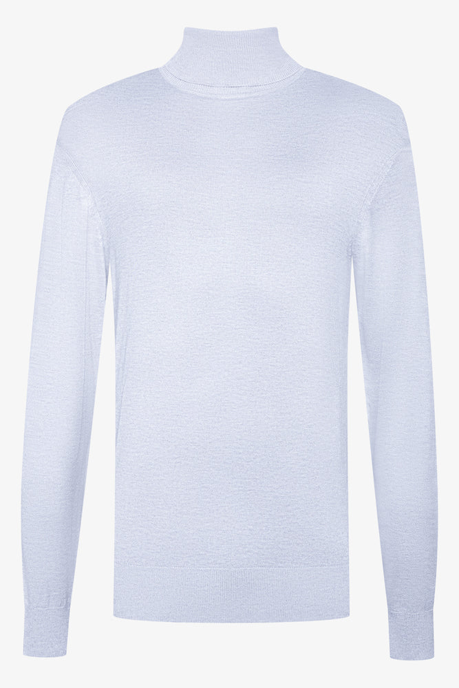Poloneck Knit Grey Melange