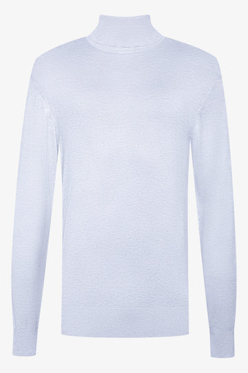 Poloneck Knit Grey Melange