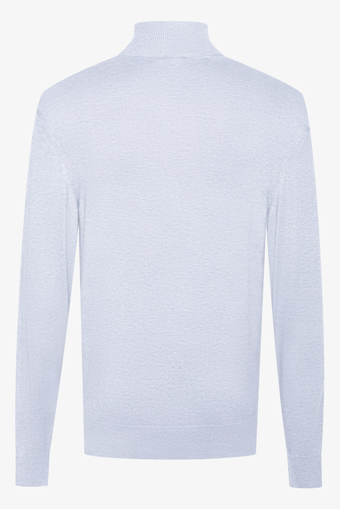 Poloneck Knit Grey Melange (1)