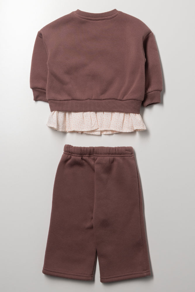 Peepout Wide Leg Tracksuit Natural (2)