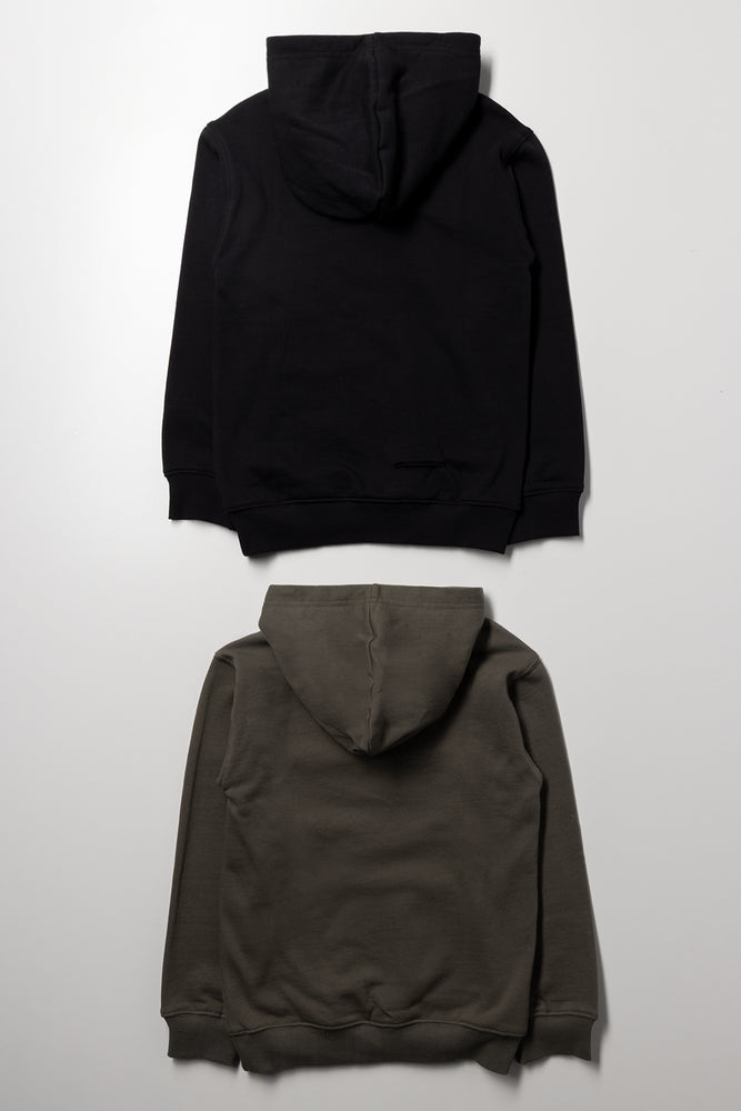2 Pack Hoodies Black And Green (2)