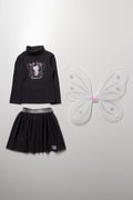 Hello Kitty Butterfly Wings Set Dark Grey