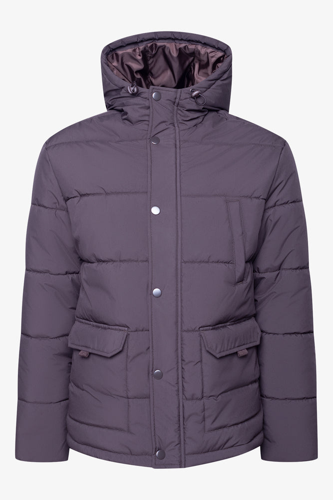 Hooded Puffer Jacket Chocolate