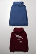 2 Pack Hoodies Blue And Burgundy