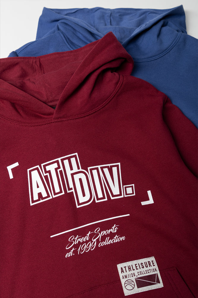 2 Pack Hoodies Blue And Burgundy (1)