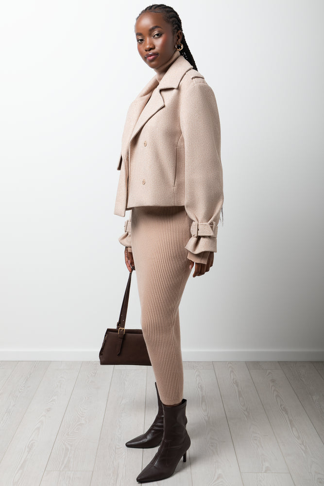 Cropped Melton Coat Natural (1)