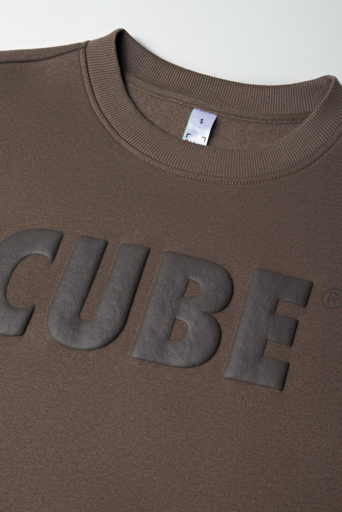 Crew Neck Sweat Top Brown (1)