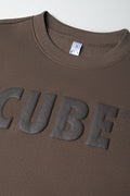 Crew Neck Sweat Top Brown (1)