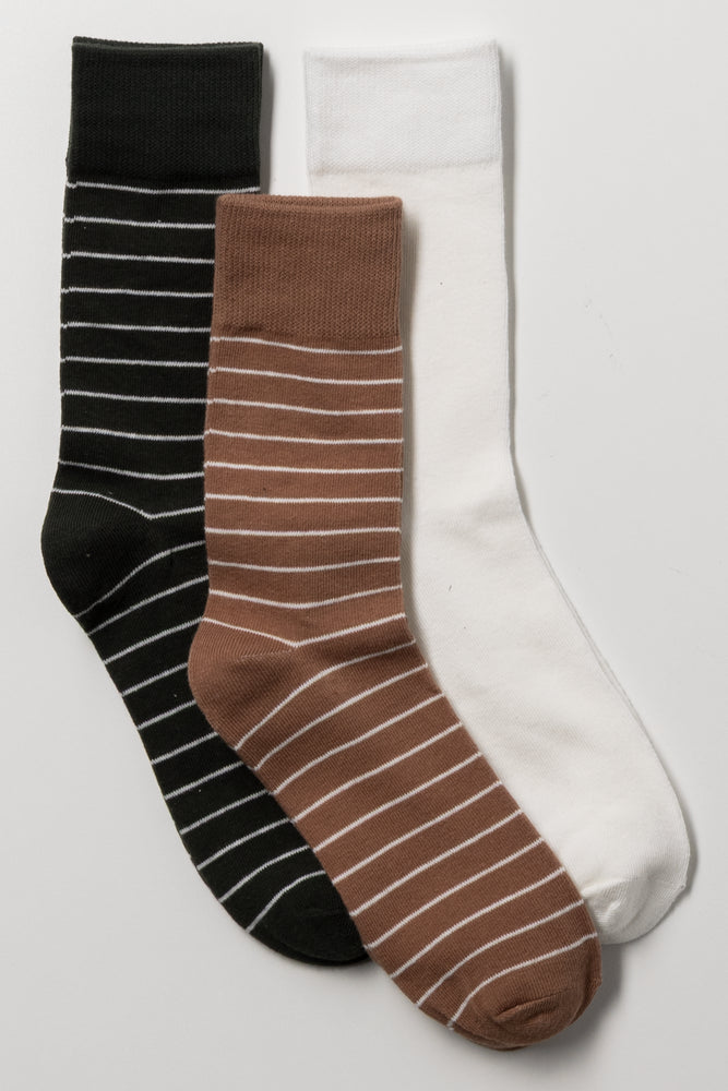3 Pack Socks Natural