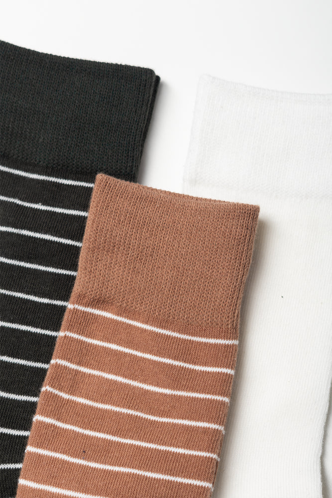 3 Pack Socks Natural