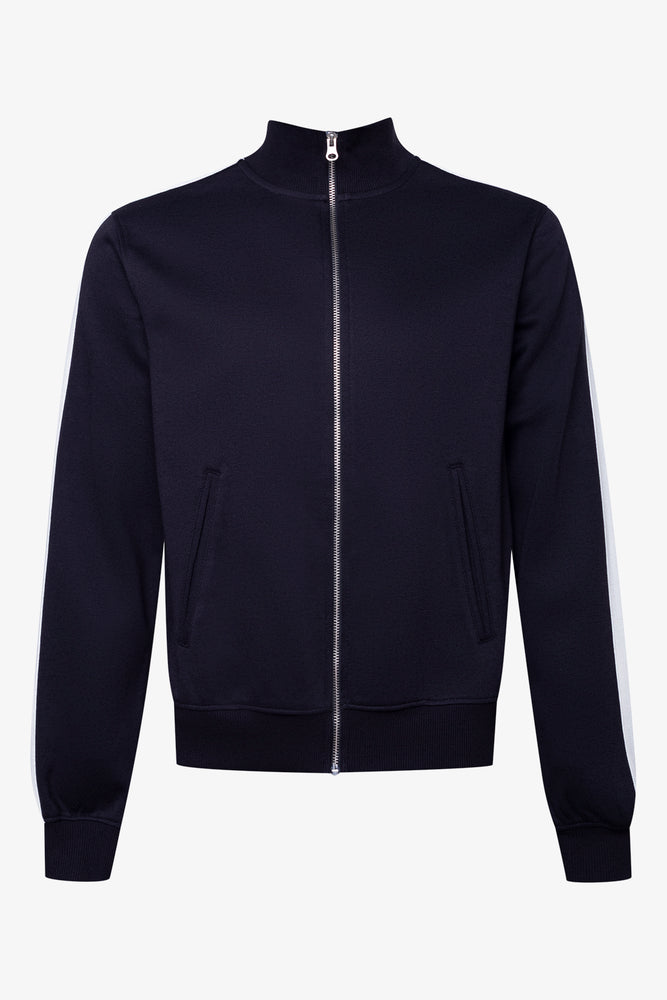 Zip Through Cowl Neck Tracktop Black