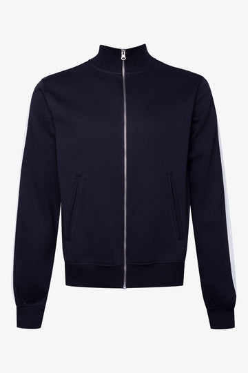 Zip Through Cowl Neck Tracktop Black