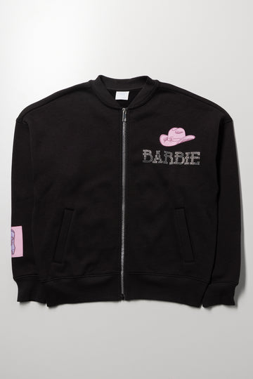 Barbie Bomber Tracktop Dark Grey