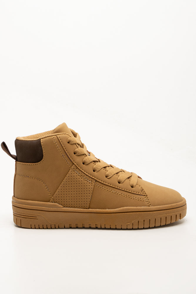 Skate High Top Sneakers Tan (1)