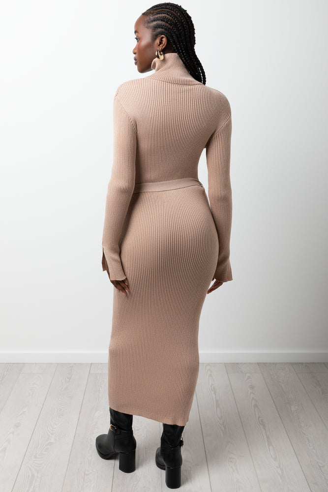 Belted Dress Natural (2)