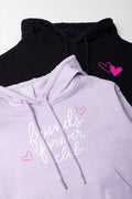2 Pack Friends Forever Hoodies Black And Lilac (1)