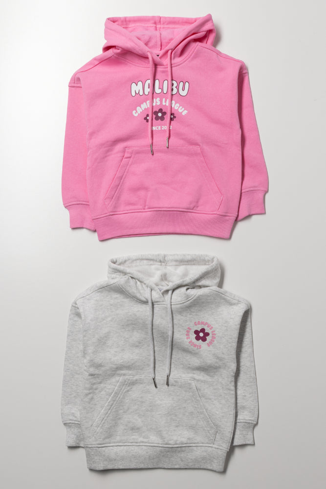 2 Pack Malibu Hoodies Pink And Grey