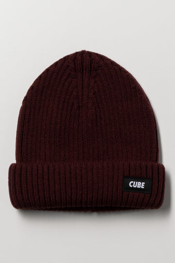 Wide Rib Beanie Burgundy