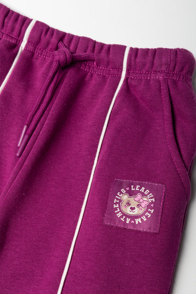 Piping Jogger Trackpants Burgundy (1)