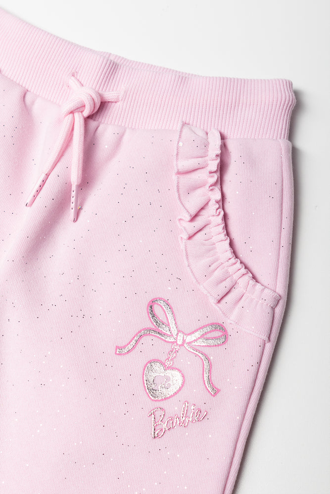 Barbie Glitter Trackpants Pink (1)