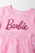 Barbie Tiered Tulle Dress Pink (1)