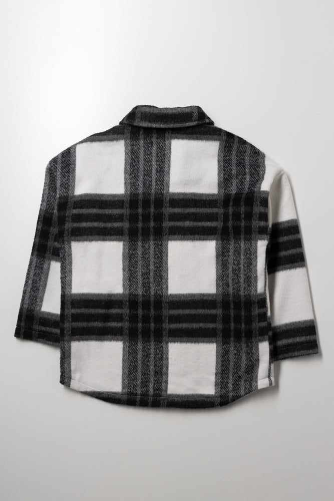 Check Shacket Black And Dark Grey (2)