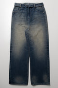 Barrel Leg Denim Jeans Blue