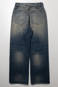 Barrel Leg Denim Jeans Blue (2)
