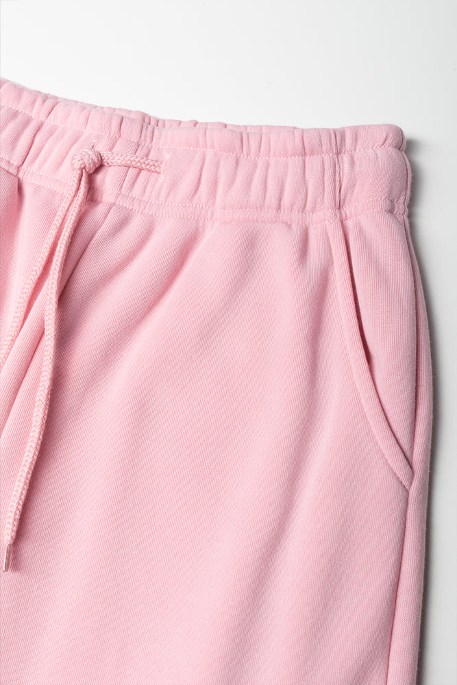Wide Leg Cargo Trackpants Pink