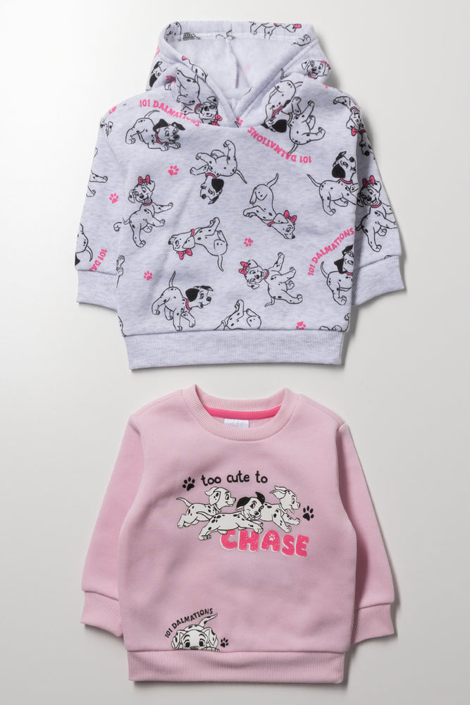 2 Pack Tracktop & Crewneck Pink & Grey