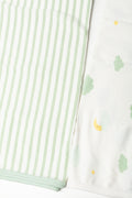 2 Pack Receiver Blankets Green (1)
