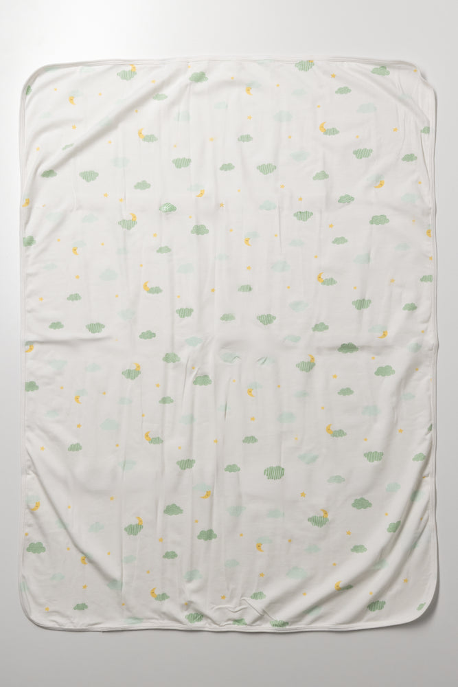 2 Pack Receiver Blankets Green (3)